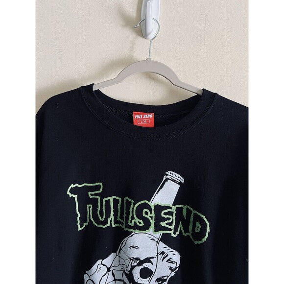 Full Send Nelk Boys‎ Hoodie Lady Skeleton Beer Sweatshirt Men's Large Crew Rare - Picture 3 of 3